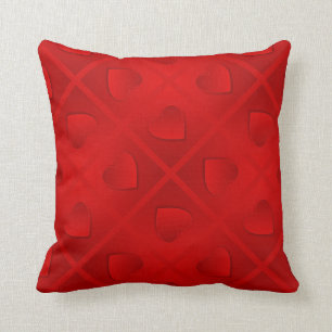 Luxury Modern Elegant Red Heart Kussen