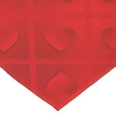 Luxury Modern Elegant Red Heart Lange Tafelloper (Hoek)