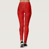 Luxury Modern Elegant Red Heart Leggings (Achterkant)