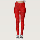 Luxury Modern Elegant Red Heart Leggings (Voorkant)