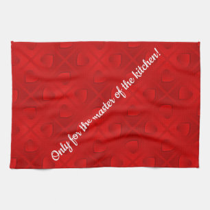Luxury Modern Elegant Red Heart Theedoek
