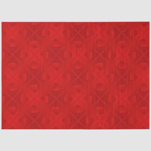 Luxury Modern Elegant Red Heart Tissuepapier (Voorkant)