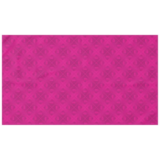 Luxury Modern Elegant Roze Heart Tafelkleed (Voorkant (Horizontaal))