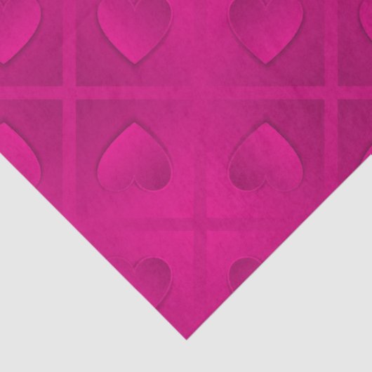 Luxury Modern Elegant Roze Heart Tissuepapier (Detail)