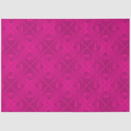 Luxury Modern Elegant Roze Heart Tissuepapier (Voorkant)