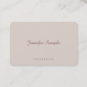 Luxury Modern Elegant Script Simple Plain Trendy Visitekaartje (Voorkant)