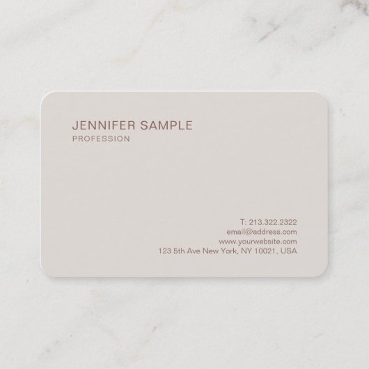 Luxury Modern Elegant Script Simple Plain Trendy Visitekaartje (Achterkant)