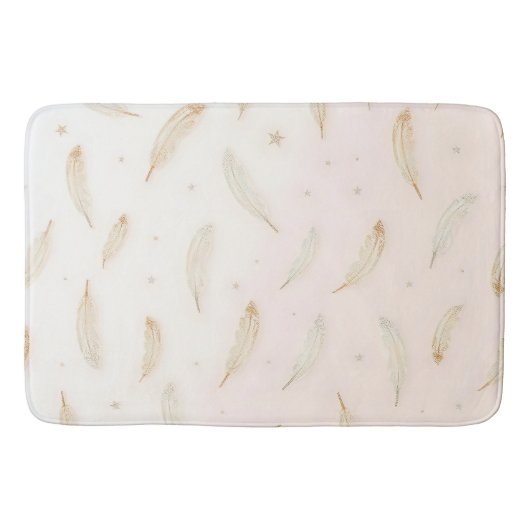 Luxury Modern Feathers Boho Collection Badmat (Voorkant)