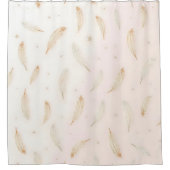 Luxury Modern Feathers Boho Collection Douchegordijn (Voorkant)