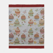 Luxury Modern  Floral Cake Fleece Deken (Voorkant)