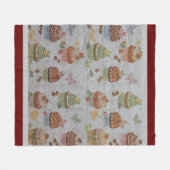 Luxury Modern  Floral Cake Fleece Deken (Voorkant (Horizontaal))
