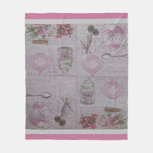 Luxury Modern  Floral Cake Fleece Deken (Voorkant)