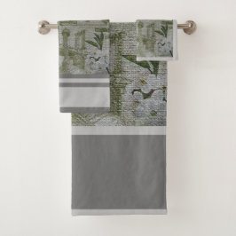 Luxury modern  Floral Roos Bad Handdoek