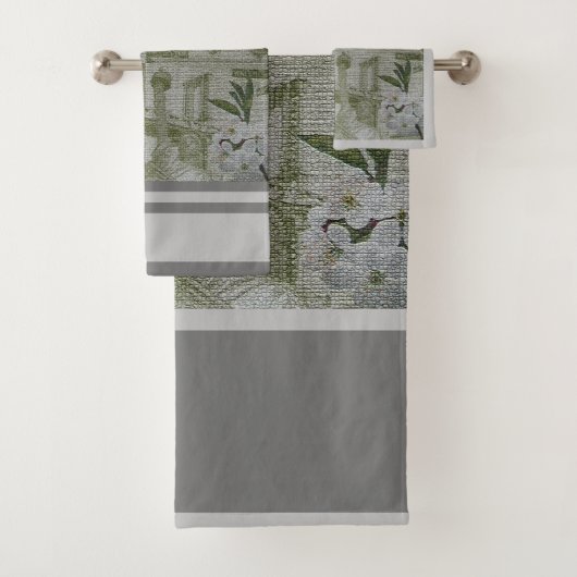 Luxury modern  Floral Roos Bad Handdoek (Insitu)