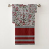 Luxury modern  Floral Roos Bad Handdoek (Insitu)