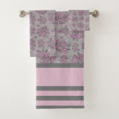 Luxury modern  Floral Roos Bad Handdoek (Insitu)