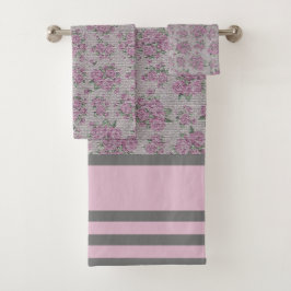 Luxury modern  Floral Roos Bad Handdoek