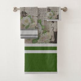 Luxury modern  Floral Roos Bad Handdoek