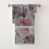 Luxury modern  Floral Roos Bad Handdoek (Insitu)