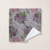 Luxury modern  Floral Roos Bad Handdoek (Wasdoekje)