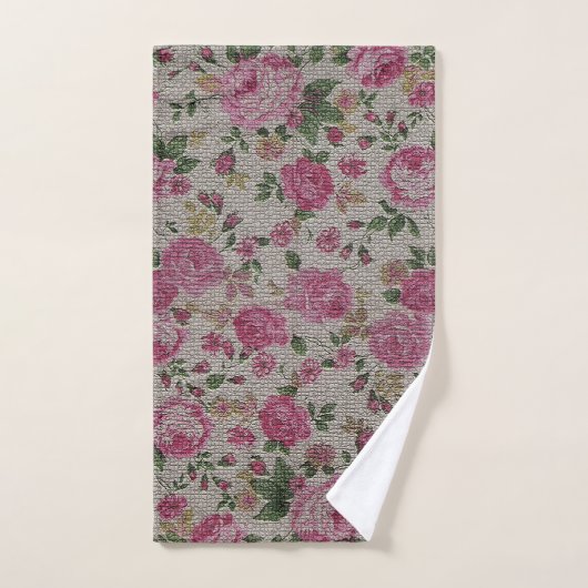 Luxury modern Floral Roos Bad Handdoek (Handdoek)