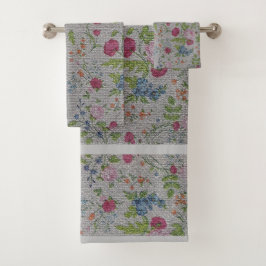 Luxury modern  Floral Roos Bad Handdoek