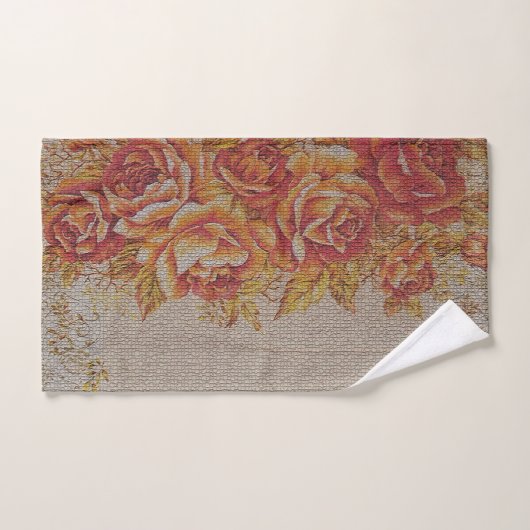 Luxury modern  Floral Roos Bad Handdoek (Handdoek)