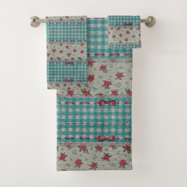 Luxury modern  Floral Roos Bad Handdoek