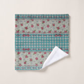 Luxury modern  Floral Roos Bad Handdoek (Wasdoekje)