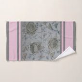 Luxury Modern Floral Roos Bird Bad Handdoek (Handdoek)
