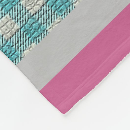 Luxury modern  Floral Roos Fleece Deken (Hoek)