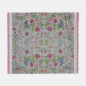 Luxury modern Floral Roos Fleece Deken (Voorkant (Horizontaal))