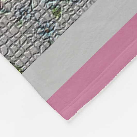 Luxury modern  Floral Roos Fleece Deken (Hoek)