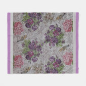 Luxury modern Floral Roos Fleece Deken (Voorkant (Horizontaal))