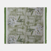 Luxury modern Floral Roos Fleece Deken (Voorkant (Horizontaal))