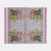 Luxury modern Floral Roos Fleece Deken (Voorkant (Horizontaal))