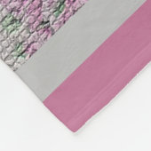 Luxury modern Floral Roos Fleece Deken (Hoek)