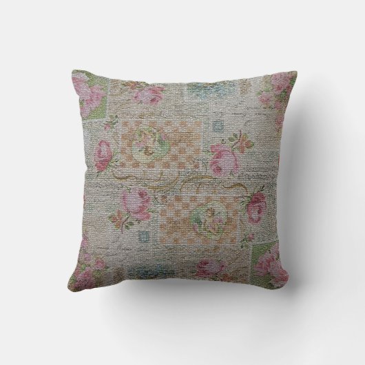 Luxury modern  Floral Roos Kussen (Achterkant)