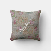 Luxury modern  Floral Roos Kussen (Voorkant)