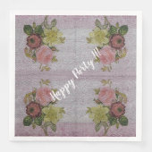 Luxury modern  Floral Roos Servet (Voorkant)