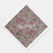 Luxury modern  Floral Roos Servet (Hoek)