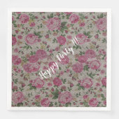 Luxury modern  Floral Roos Servet (Voorkant)