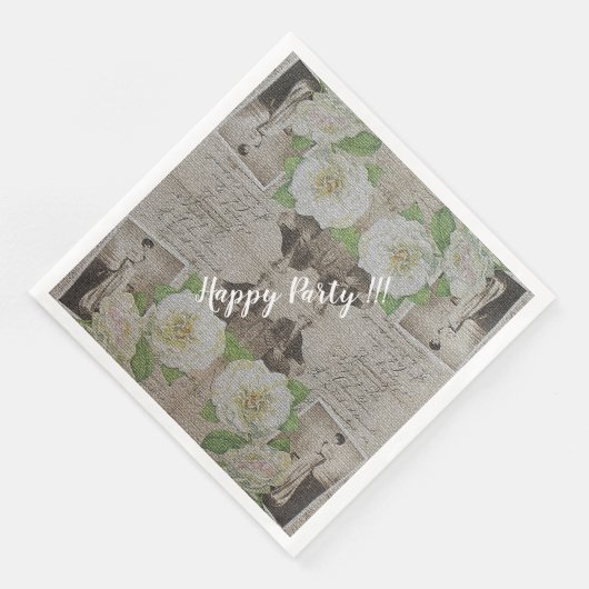 Luxury modern  Floral Roos Servet (Hoek)