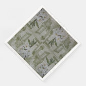 Luxury modern  Floral Roos Servet (Hoek)