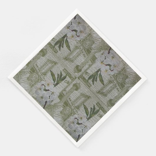 Luxury modern  Floral Roos Servet (Hoek)