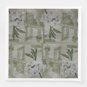 Luxury modern  Floral Roos Servet (Voorkant)