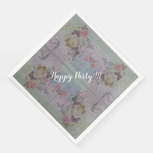 Luxury modern  Floral Roos Servet (Hoek)