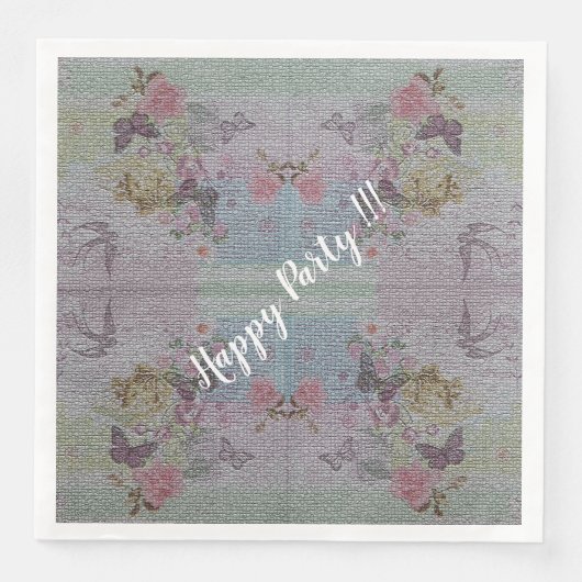 Luxury modern  Floral Roos Servet (Voorkant)