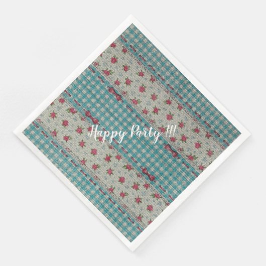 Luxury modern  Floral Roos Servet (Hoek)