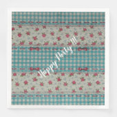 Luxury modern  Floral Roos Servet (Voorkant)